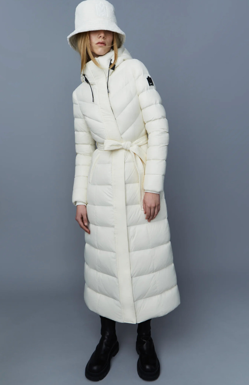 Mackage CALINA Lustrous down maxi coat Cream